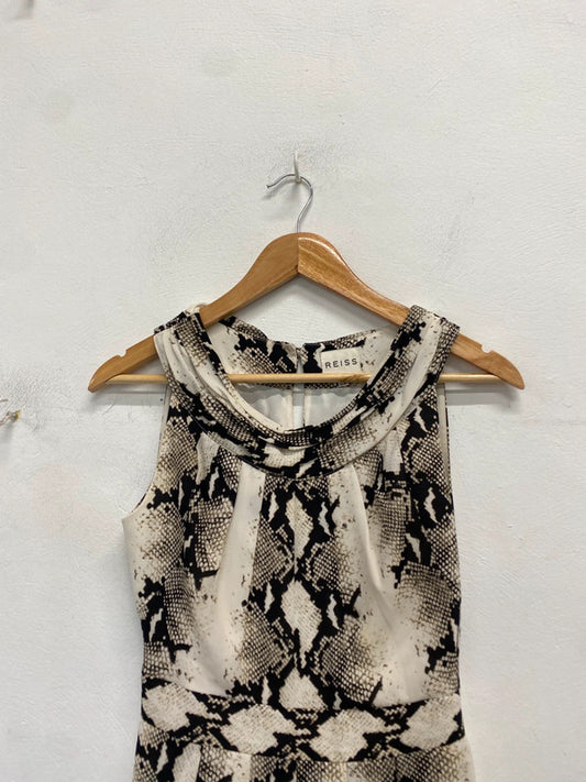 Lovely reiss snakeprint midi dress UK 8 SD002