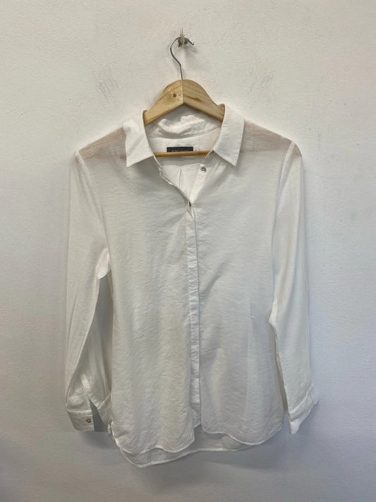 Mint Velvet Chic White Tie Back Shirt UK 12 CJ001