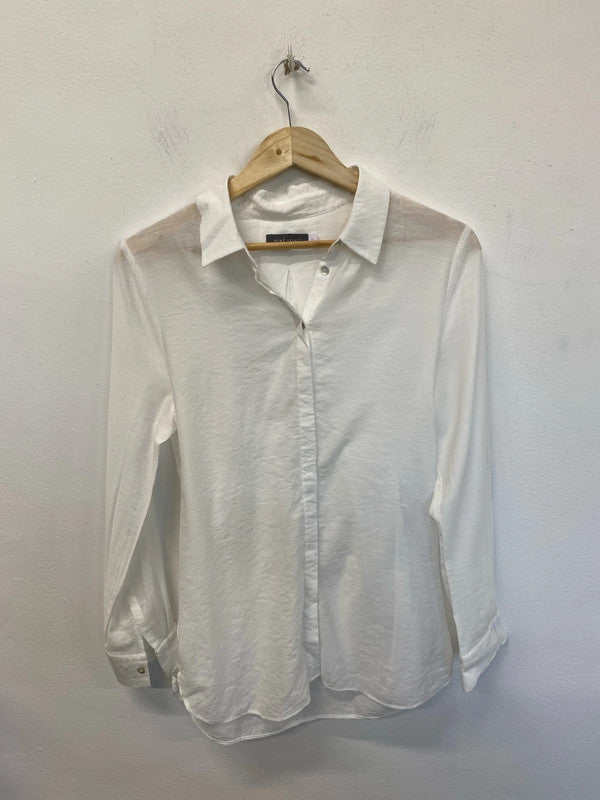 Mint Velvet Chic White Tie Back Shirt UK 12 CJ001