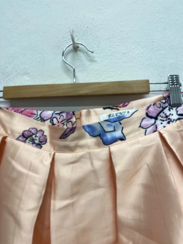 Fabulous Elenza Peach floral maxi skirt UkXL10/12 MA003