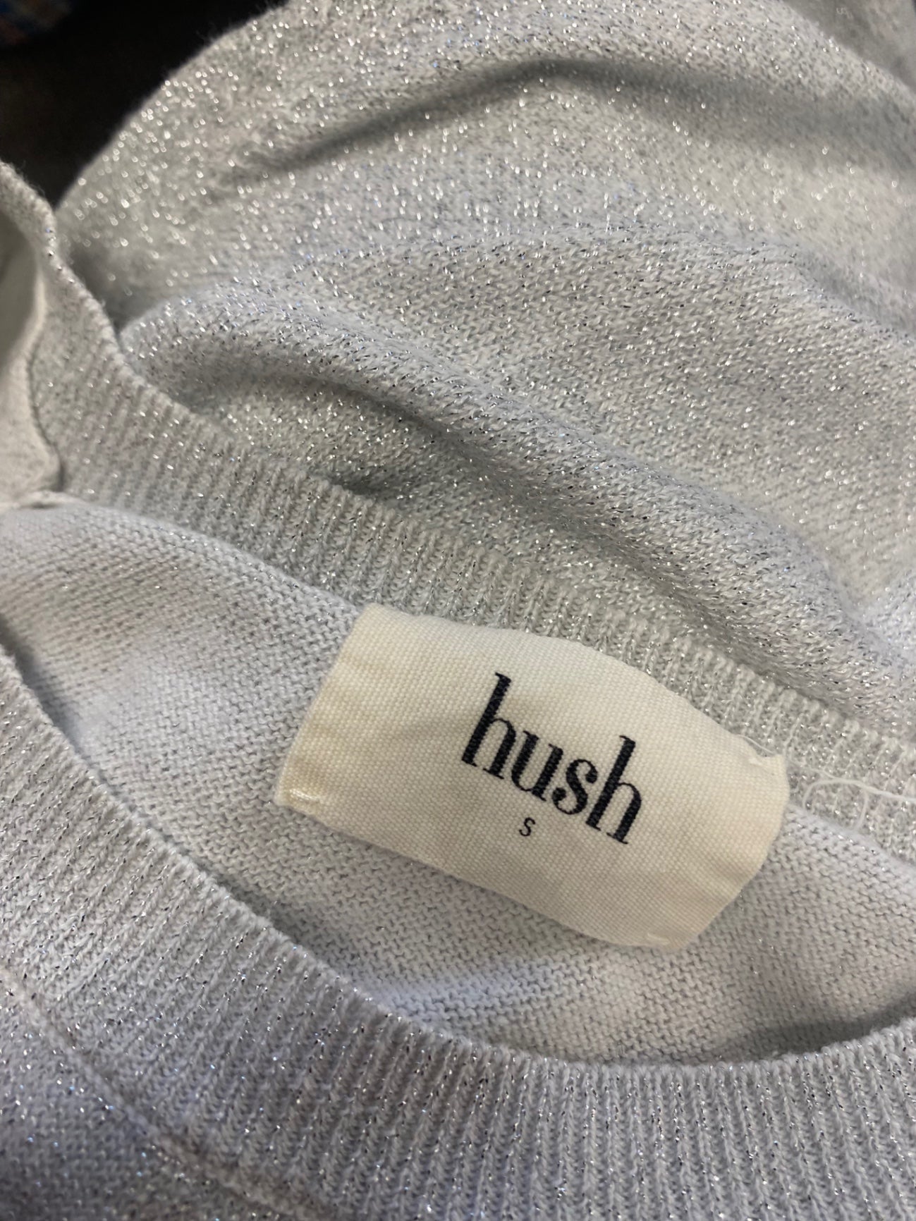 Fabulous Hush Sweater UK 8 Grey metallic star knit SA514