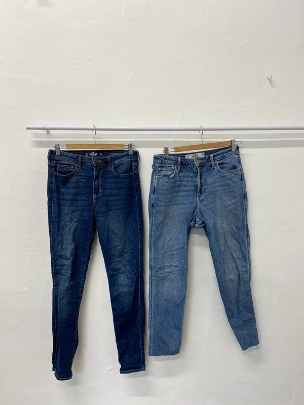 Fabulous Duo of Hollister jeans W27 UK6-8 curvy high rise  #2 JH001