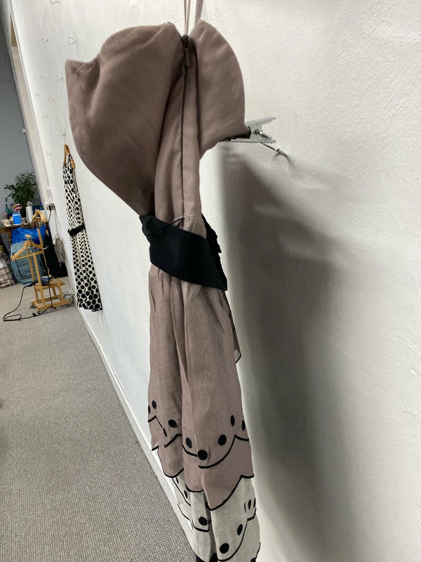 Fabulous Coast tiered mini Ballgown Uk16 soft mauve FR001