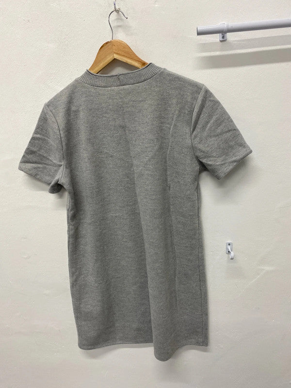 Fabulous Zara grey dress UkL super soft cosy knit retro vibes AO001