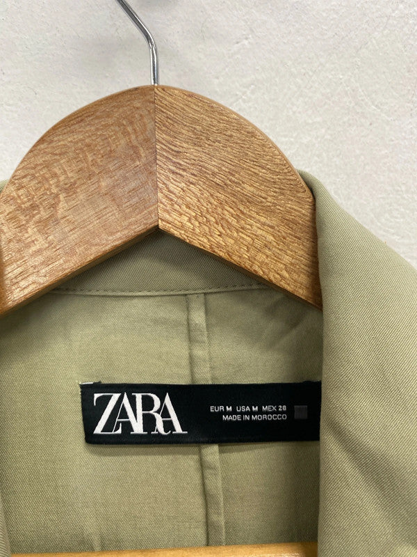 Gorgeous Zara mid length Shacket khaki UK M LB004