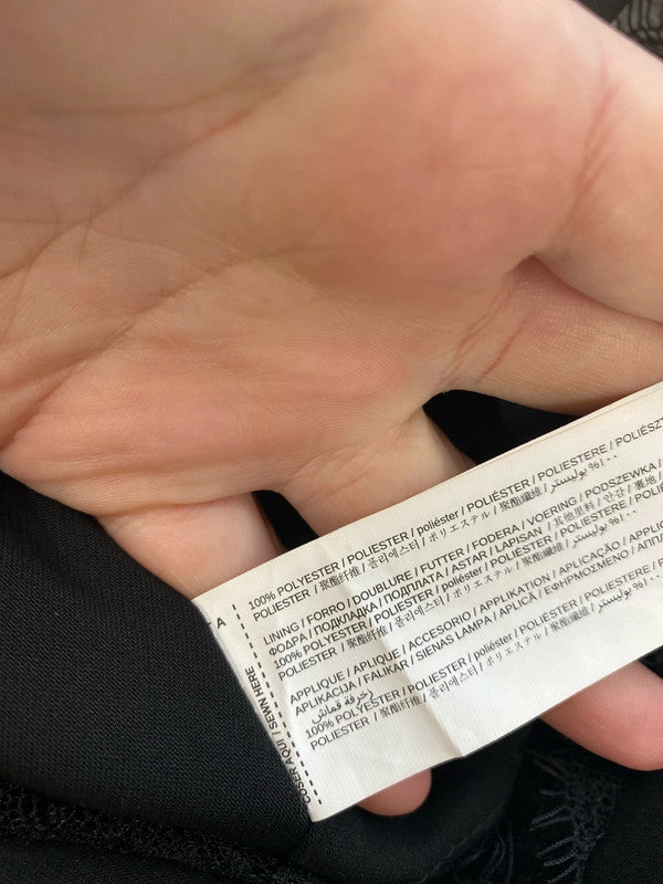 Mango Elegant Black Lace Detail Jumpsuit Size S AG006