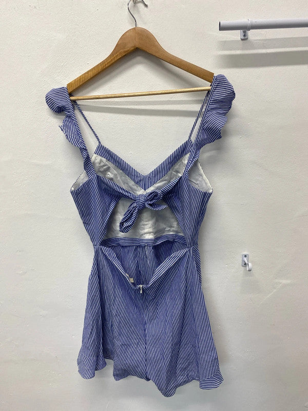 Fabulous Striped nautical Playsuit summer essential Uk12 River Island JB001