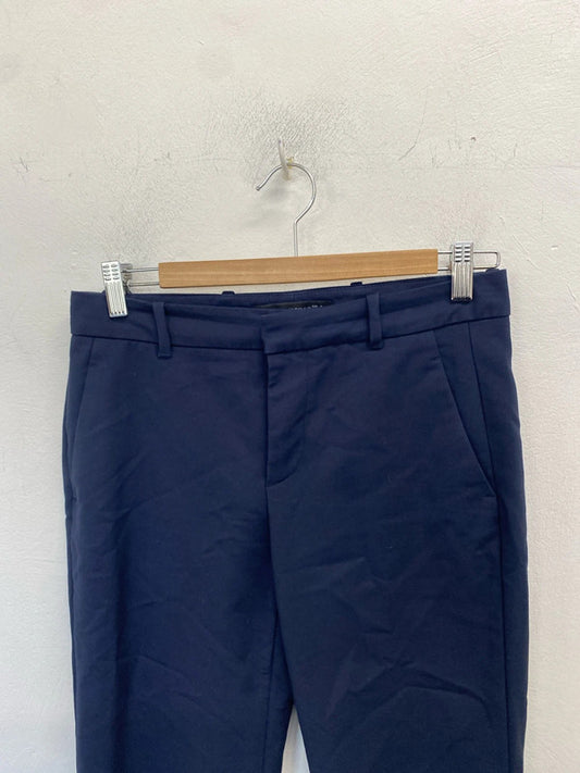 Lovely Zara women’s navy chino trousers formal UK S AG005