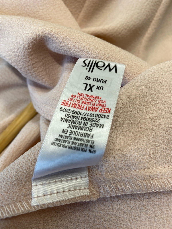 Fabulous Rose pink open front Lagenlook jacket UkXL Wallis IZ001