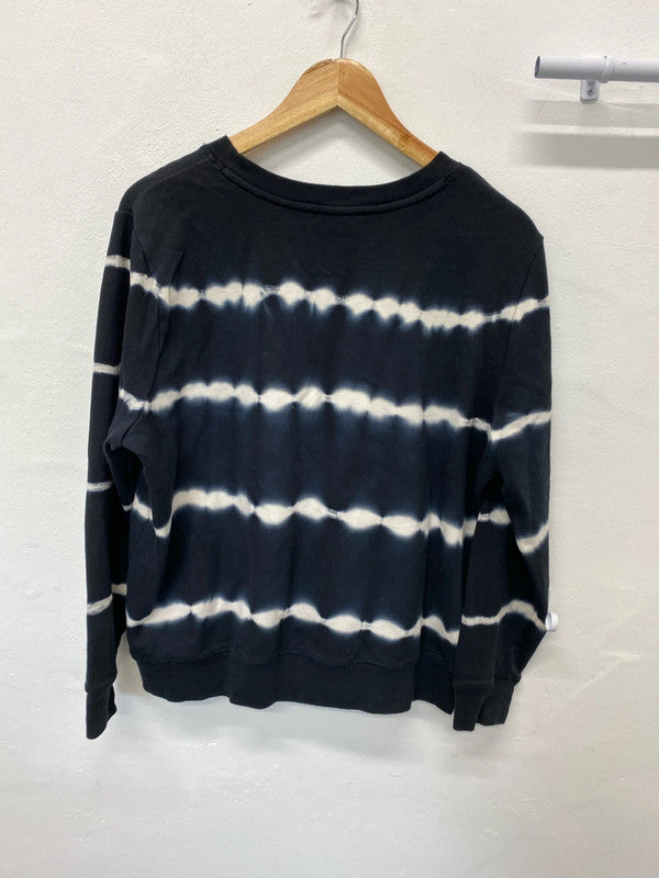 Fabulous M&S sweatshirt tie dye Uk16 black & white JB001