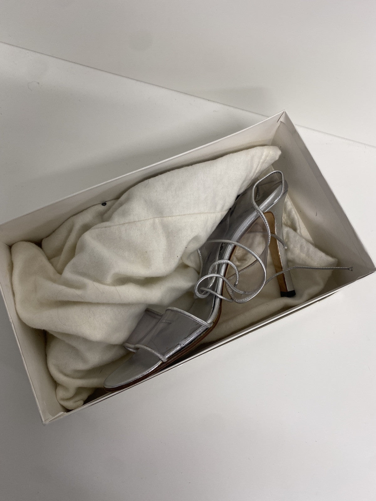 Lovely Manolo Blahnik C Lucita Plastic Transparent Heels UK 7 JP001