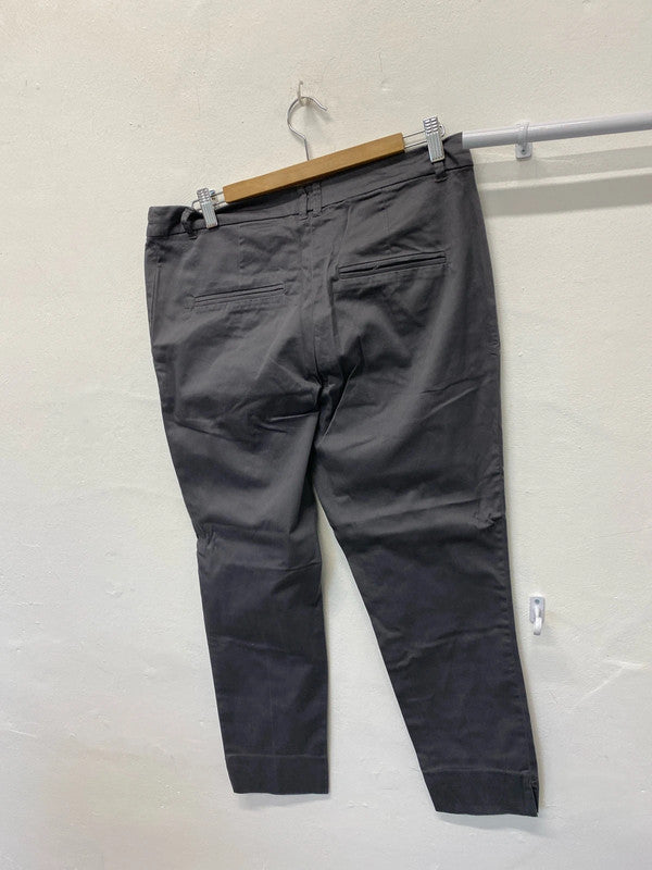 Fabulous Dark grey chinos Uk14 slim fit cotton KM003