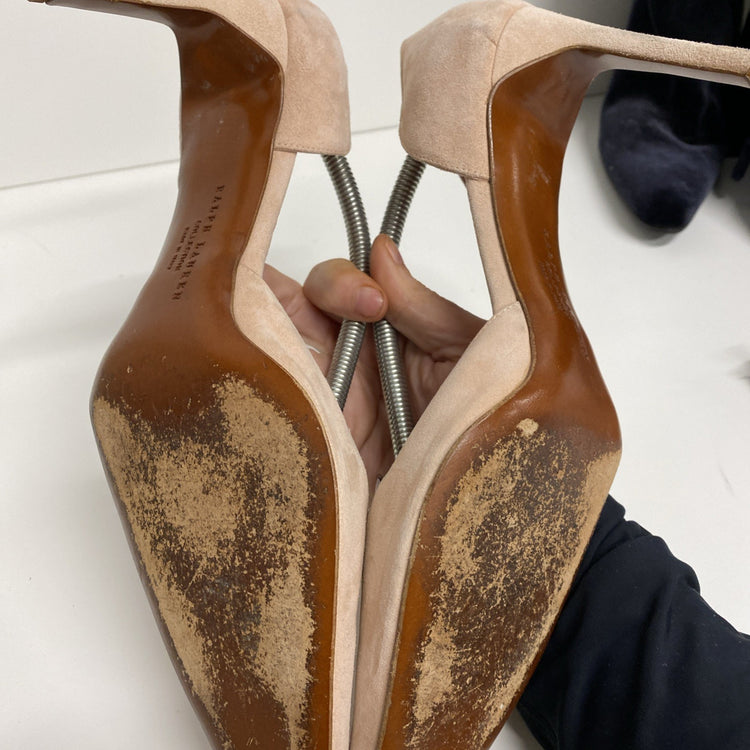 LAUREN Ralph Lauren Stiletto Heels Suede Pale Salmon Pink uk8 CN001