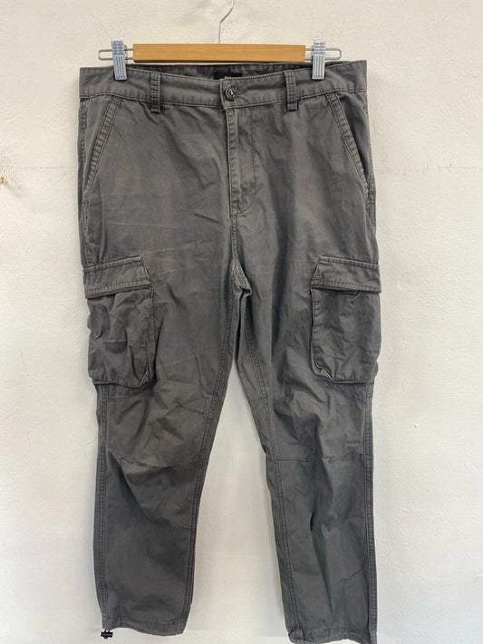 River island cargo pants grey 32s SD001
