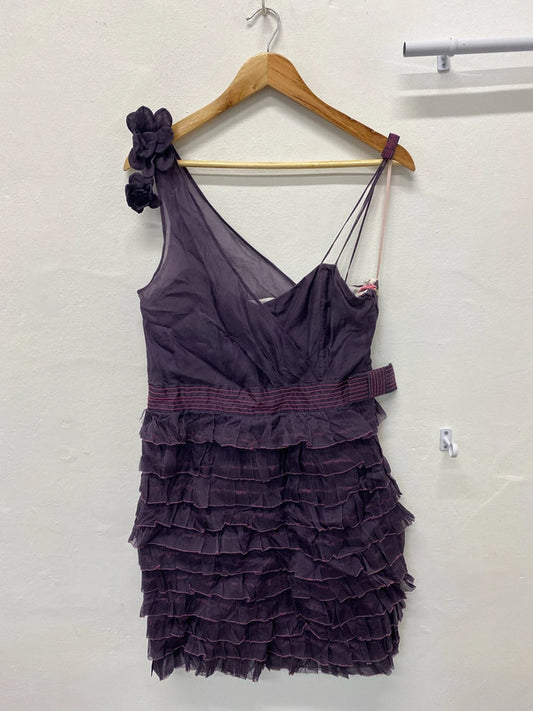 Fabulous Rare 1990’s Luella occasion event dress UK14 purple pink KN003