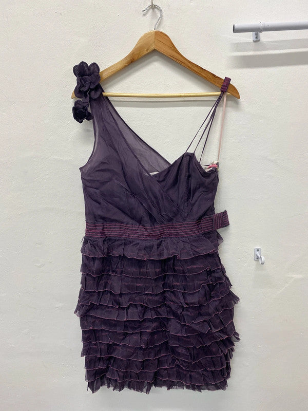 Fabulous Rare 1990’s Luella occasion event dress UK14 purple pink KN003