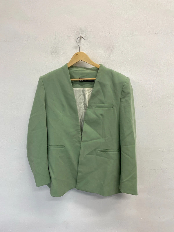 Lovely Zara green blazer mint UK XL LG006