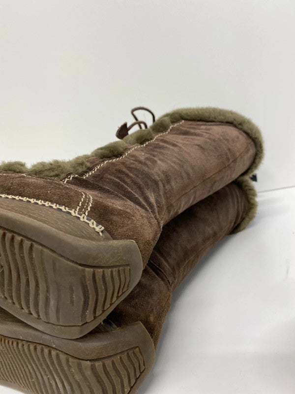Fabulous Next suede and fleece winter boots Uk4 brown KM004