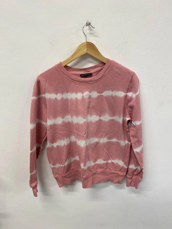 M&S Cute Pink Tie Dye Sweatshirt UK 12 HA001