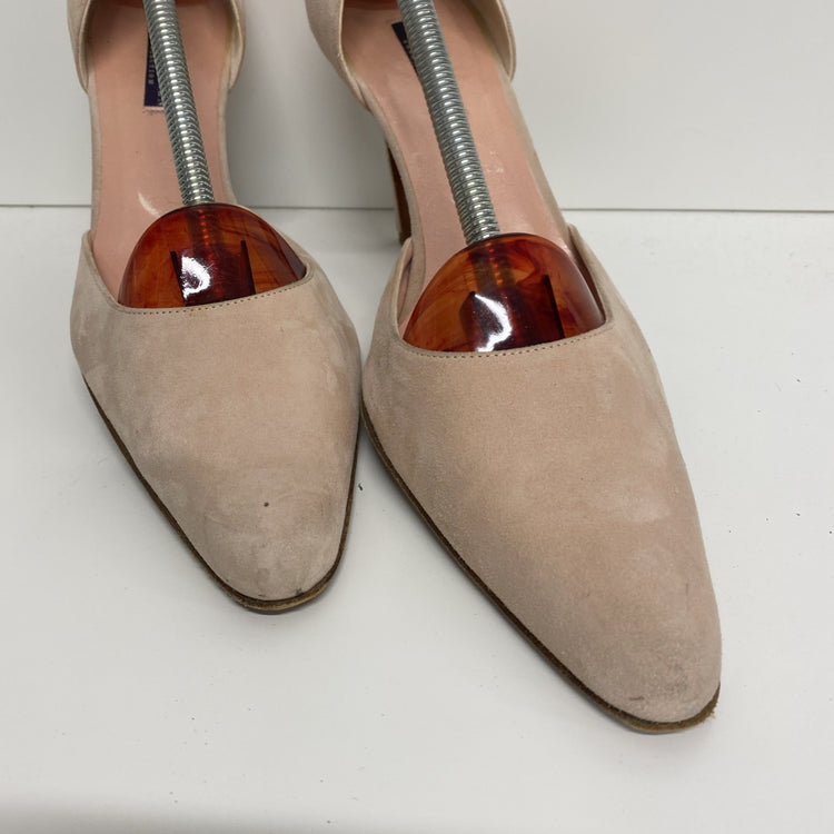 LAUREN Ralph Lauren Stiletto Heels Suede Pale Salmon Pink uk8 CN001