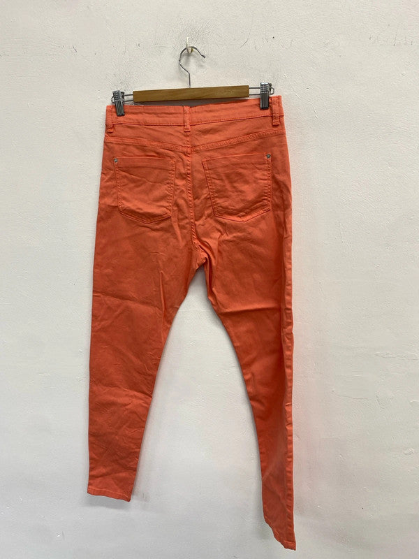 Lovely M&s super skinny long coral jeans UK 10 HA001
