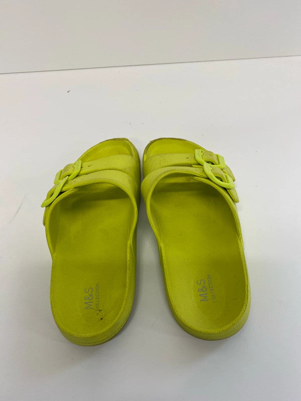 Fabulous M&S collection Lime green sliders Uk3 SS002