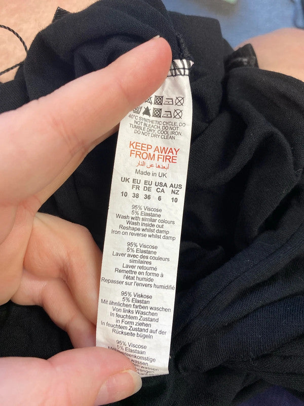 Boohoo New Look Shein Chic Black Tops Trio UK 8-10 #22 LK009