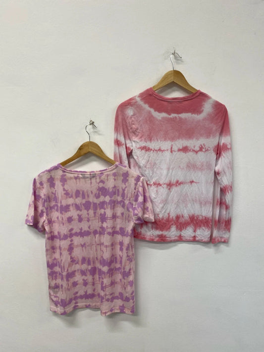 M&S Fab Tie Dye Shirts Duo Size S-M HA001