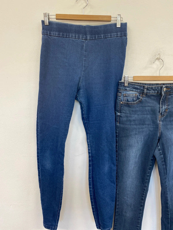 Next & TU Fabulous Denim Bottoms Duo UK 12-14 #16 LN001