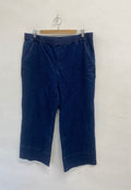 Stunning Wyse of London Wide Leg cropped Jeans UK 16 Navy Blue FM547