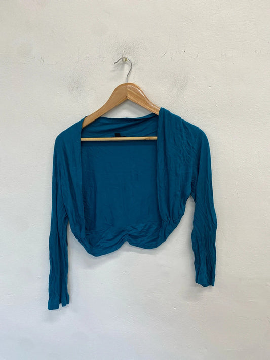 Fabulous pomodoro teal cardigan bolero UK 10 LW005