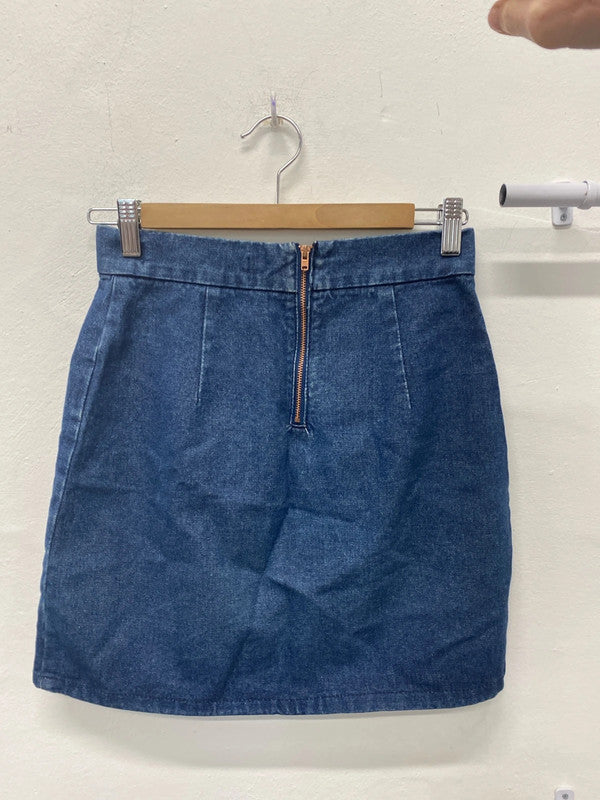 Fabulous Denim Co mini skirt Y2K UK6 MM005