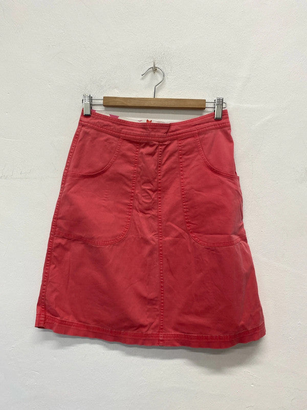 Boden Preppy Pink Denim Mini Skirt UK 8L CD001