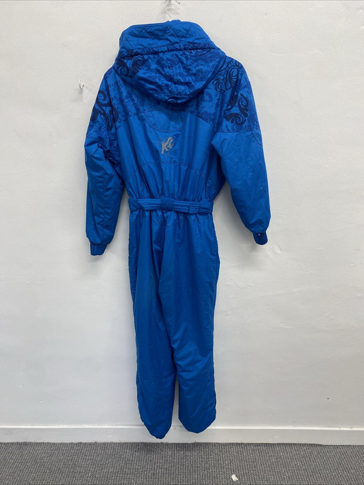 Vintage Retro Womens K2 One Piece Ski Snowboard Suit 90’s Blue Size 40/12 LW005