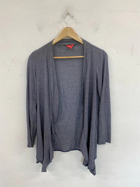 Monsoon Chic Navy Stripe Cardigan Size M MM005