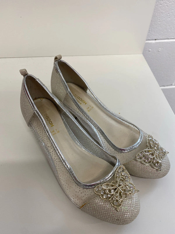 Fabulous Monsoon butterfly embellished party shoes Uk3 JS004