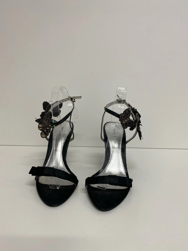 Karen Millen Gorgeous Black Embellished Butterfly Heels UK 5 AE001
