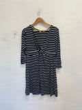 Fabulous fatface navy white striped jersey dress UK 12 LW005