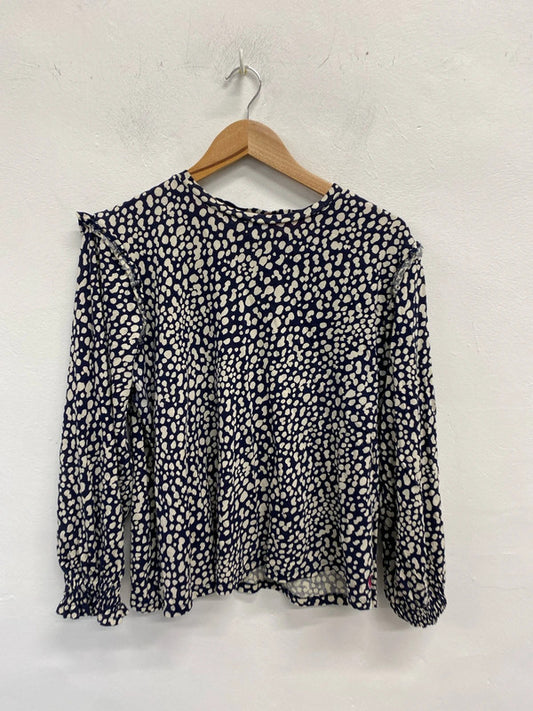 Lovely joules navy cream spotted top UK 18 KN002