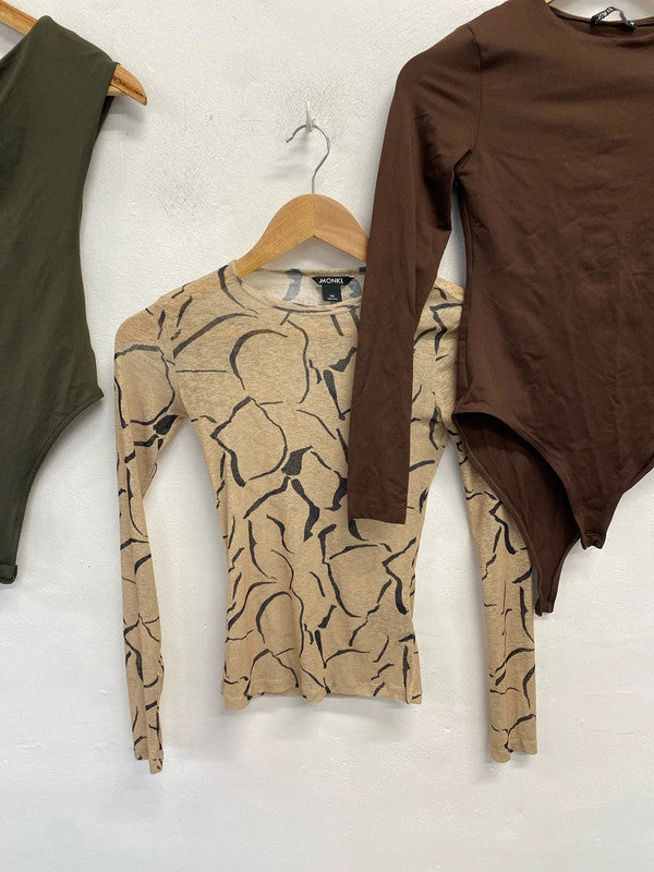 Lovely trio of bodysuits and top Monki Zara Uk S ZM001