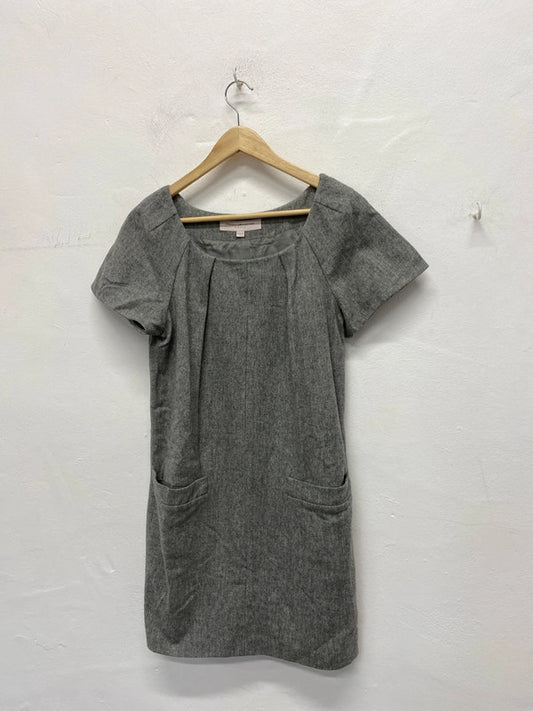 Stunning French Connection classic grey dress Uk8 wool blend AG006