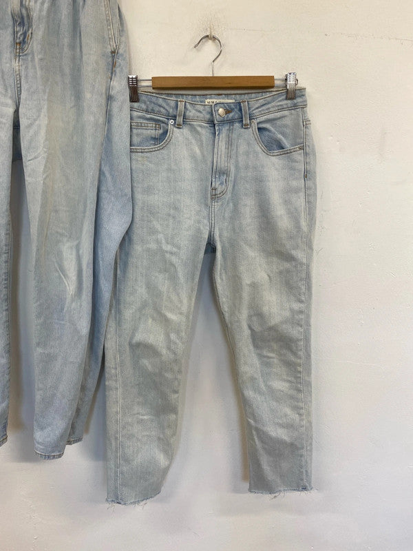 Denim Co Fabulous Light Blue Jeans Duo UK 10 #2 LN001