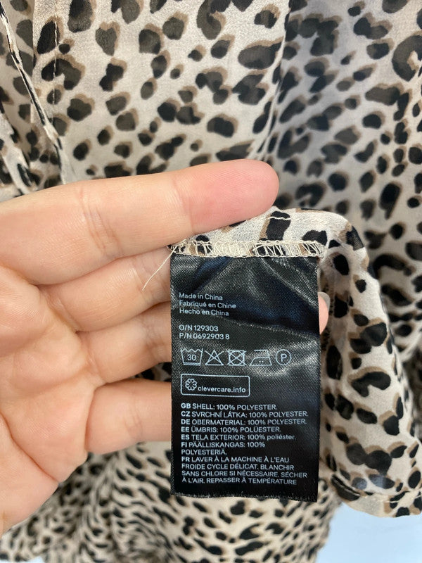 H&M Fabulous Leopard Print Maternity Blouse Size L MD002