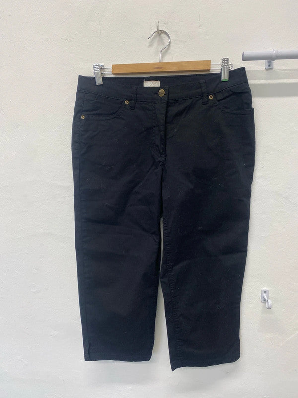 Fabulous cropped black trousers by Cheer Germany Uk12 LW005