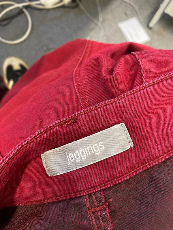 Gorgeous duo of Jeggings M&Co black burgundy UK 10 SW001