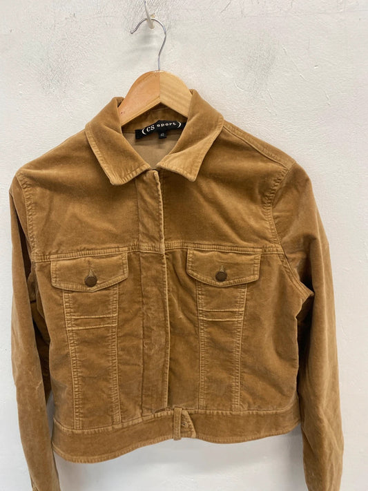 Lovely vintage cs sport cord brown jacket UK 12 MM005