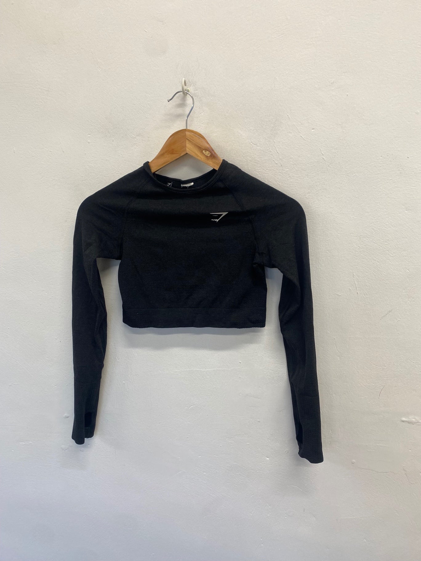 Fabulous Gymshark Long sleeve top UK 8 Charcoal Grey SA514