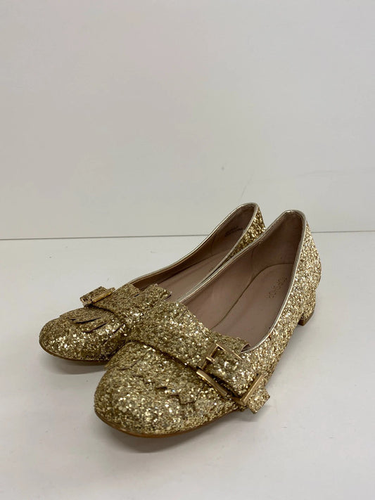 Fabulous Gold Glitter loafters by Topshop Uk7 EUR40 JH001