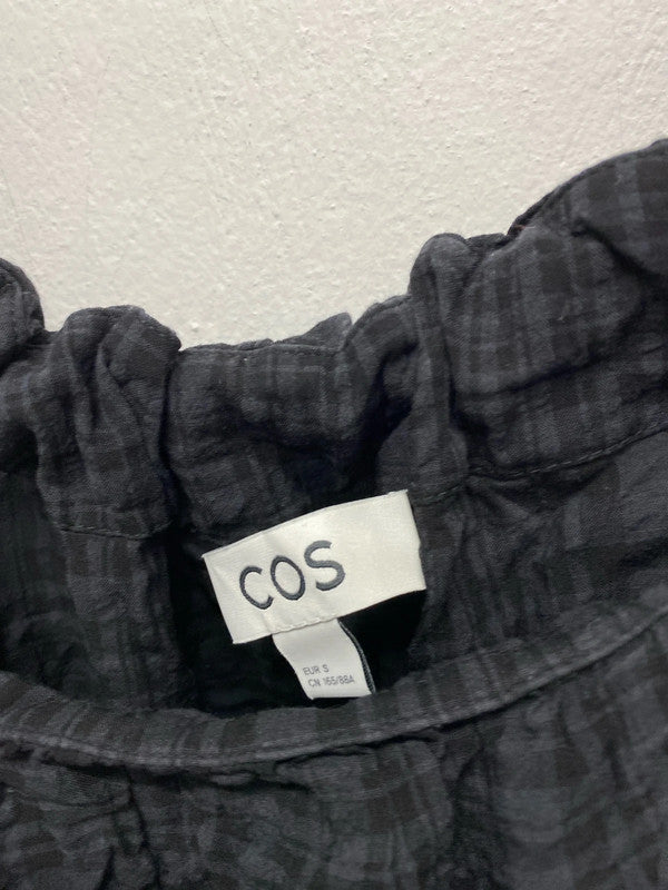 Fabulous Cos checked summer smock dress UkS EUR S black grey KS002