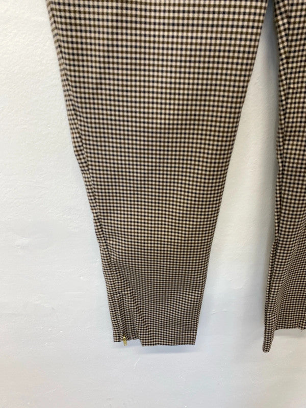 Fabulous Brown checked tailored trousers H&M Uk14 KM003